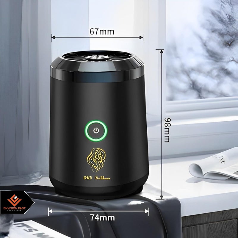 مبخرة بخور كهربائية قابلة لإعادة الشحن عبر منفذ USB - موزع روائح عطرية محمول للسيارة أو المنزل أو المكتب أو التخييم - تصميم أنيق بدون دخان لروائح هادئة ومريحة - Image 3